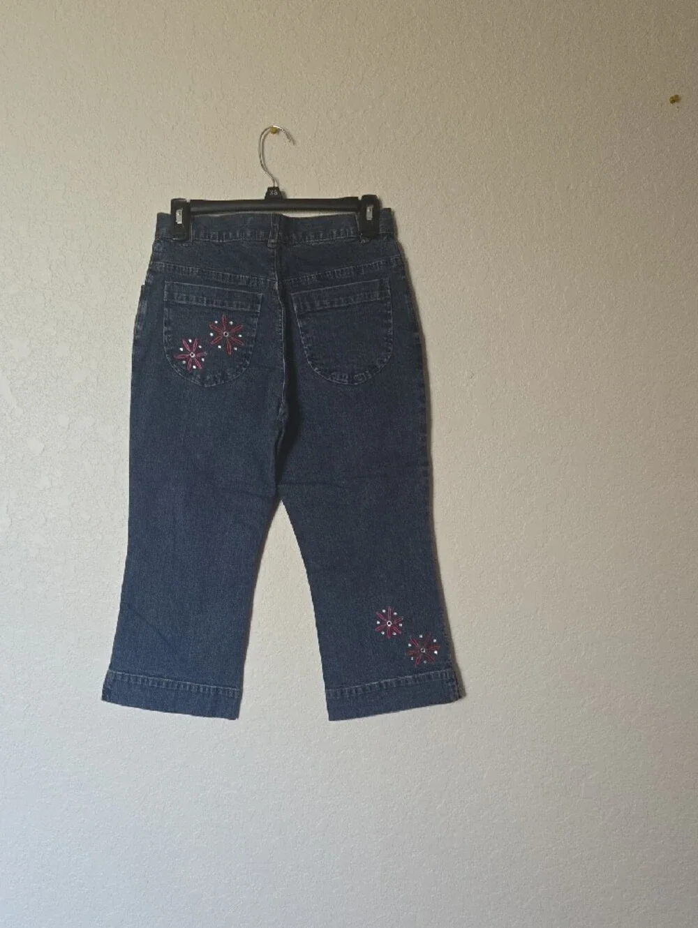 Gap- Girls Dark Blue  Embroidered  Capri